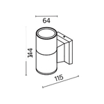 Уличный настенный светильник Outdoor O574WL-01GR