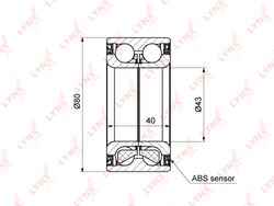Ступичный подшипник передний правый/левый LYNX WB-1349 / AU0930-4LXL