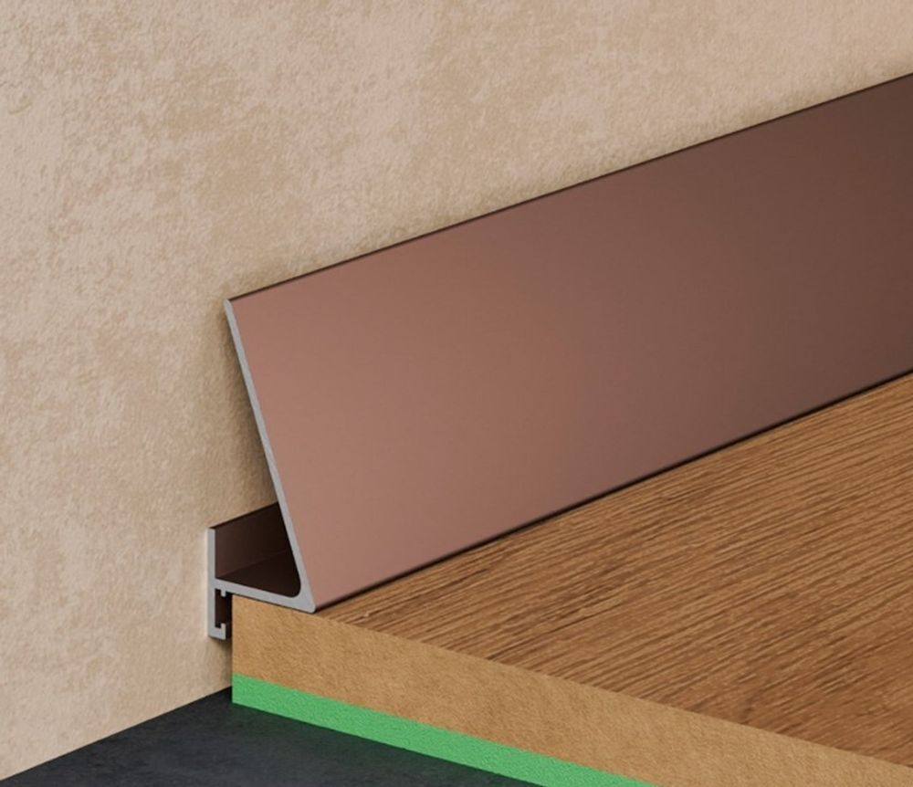 Щелевой плинтус Pro Design Corner 570 коньяк, 2600x15,5x35 мм