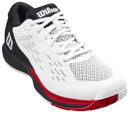 Мужские кроссовки теннисные Wilson Rush Pro Ace M - white/black/poppy red