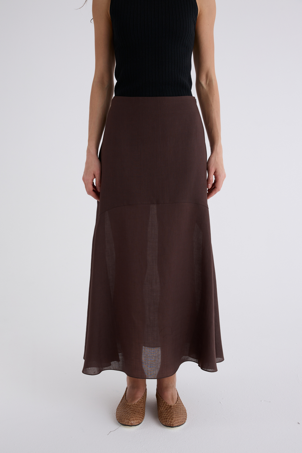 Юбка Волна из рами и тенселя