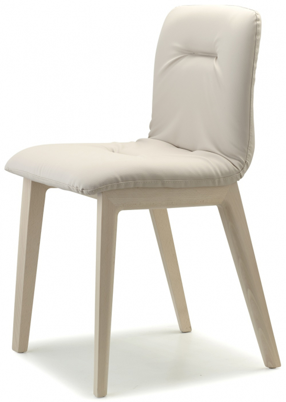 Стул с обивкой Scab Design Natural Alice Pop, беленый бук, слоновая кость