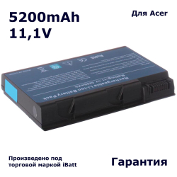 Аккумулятор iBatt 5200mAh для ноутбука Acer BATBL50L4, BATBL50L8H (11,1В)