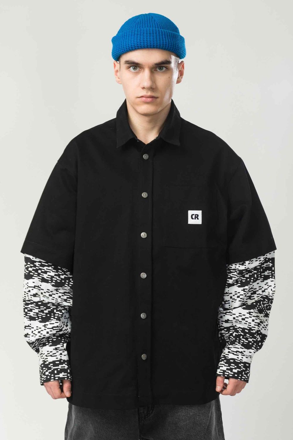 Рубашка Codered Glitch Stripes Arm черный