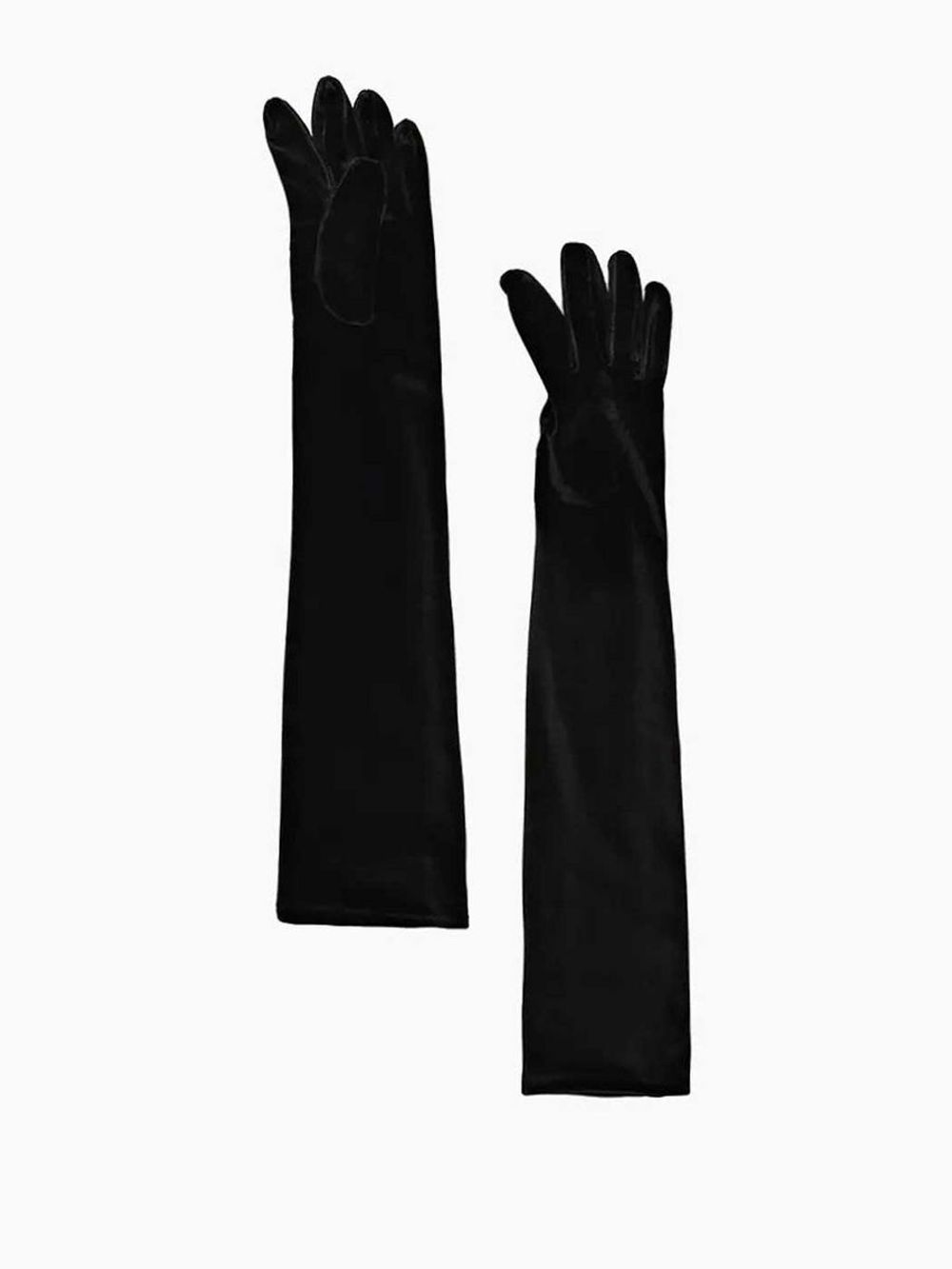 Перчатки длинные велюр