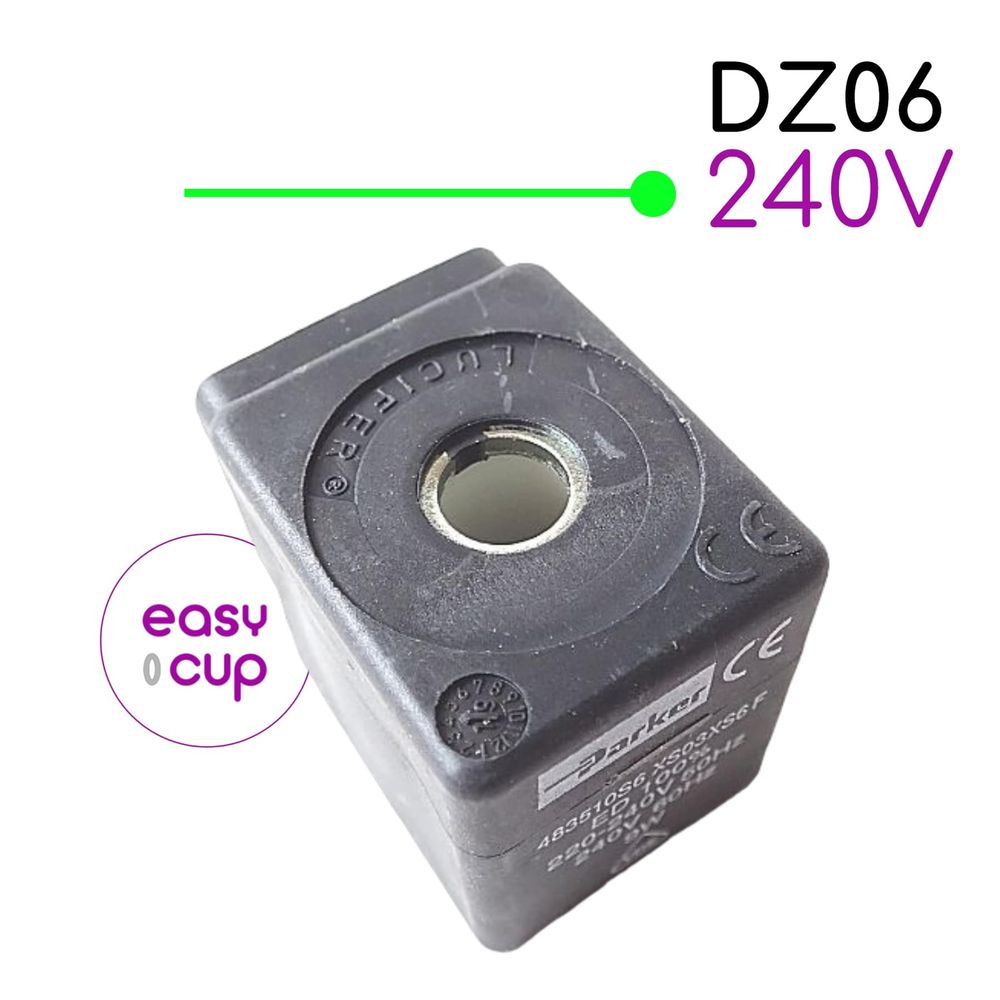 Катушка LUCIFER/PARKER DZ06 220/240В 9Вт 50Гц, вид сверху Катушка LUCIFER/PARKER DZ06 220/240В 9Вт 50Гц, вид сверху