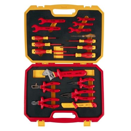 Цена на TOLSEN (TTV83718) Набор инструментов диэлектрических, универсальный, 18 предметов