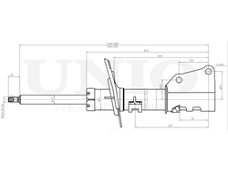 Амортизатор газовый передней подвески UNIO SAB-10620