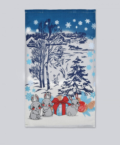 Полотенце вафельное 35*60см «Лесные жители» НГ_1