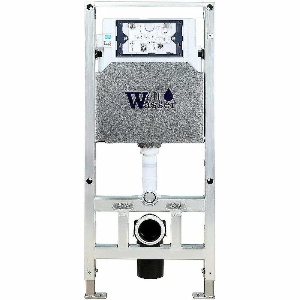 Унитаз подвесной WeltWasser AMBERG 506 ST+MERZBACH 043 XL GL-WT+AMBERG RD-WT белый/кнопка белая, безободковый, с крышкой микролифт, с инсталляцией, слив торнадо