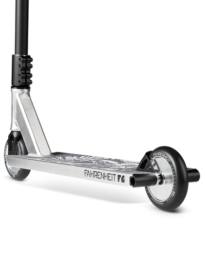 Самокат трюковый Fahrenheit F6 серебристый/черный