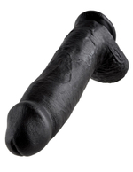 Чёрный фаллоимитатор-гигант 12 Cock with Balls - 30,5 см. (Цвет: черный)