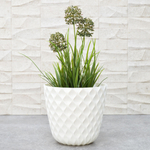 Горшок цветочный Wave 2,5л d175мм с дренажной сеткой, белоснежный жасмин