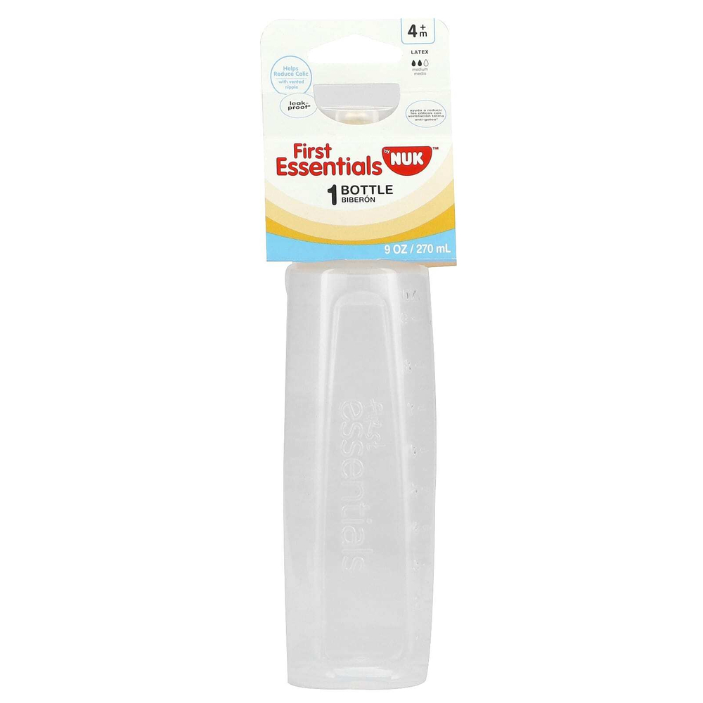 NUK, First Essentials, флакон для детей от 4 месяцев, средний поток, 270 мл (9 унций)