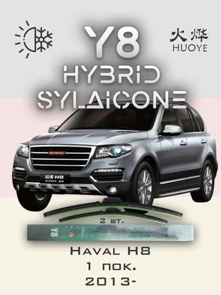 Щетки стеклоочистителя HUOYE Y8 600/450 мм на Haval H8 | Push button