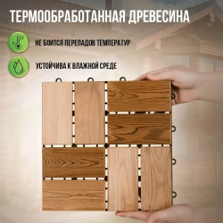 Пол для бани, Садовая дорожка для сада дачи огорода, Плитка напольная деревянная, модульное покрытие для отделки балкона