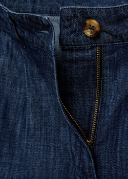 Прямые джинсовые бермуды с эффектом потертости