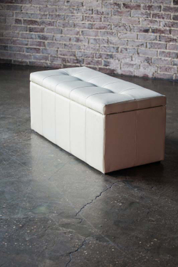 Банкетка Лонг Светло-Бежевая ЭкоКожа