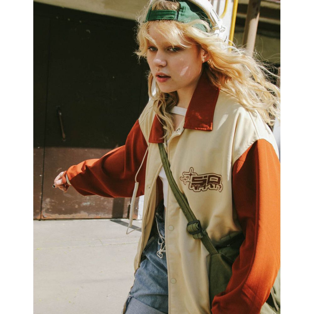 Бомбер SoWhat? Оверсайз Песочный