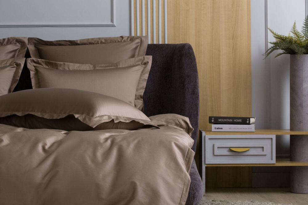 Простыня на резинке 160х200x40 German Grass Brownie Allure коричневая