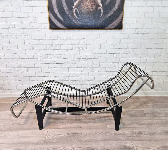 Кресло-шезлонг Chaise Lounge, черная натуральная кожа