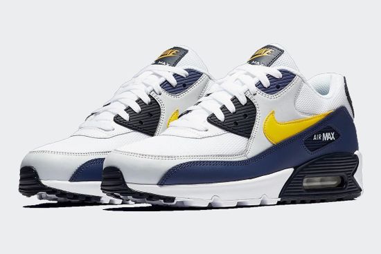 Кроссовки Nike Air Max 90 Essential  White\Blue\Yellow