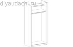 Шкаф 2-х дв. "Соренто" спальня Дуб стирлинг