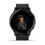 Умные часы Garmin Venu 3 45 мм, чёрный с кожаным ремешком (Slate + Leather)