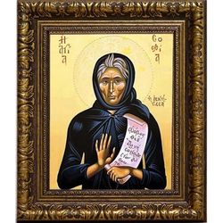 София Хотокуриду  преподобная. Икона на холсте.