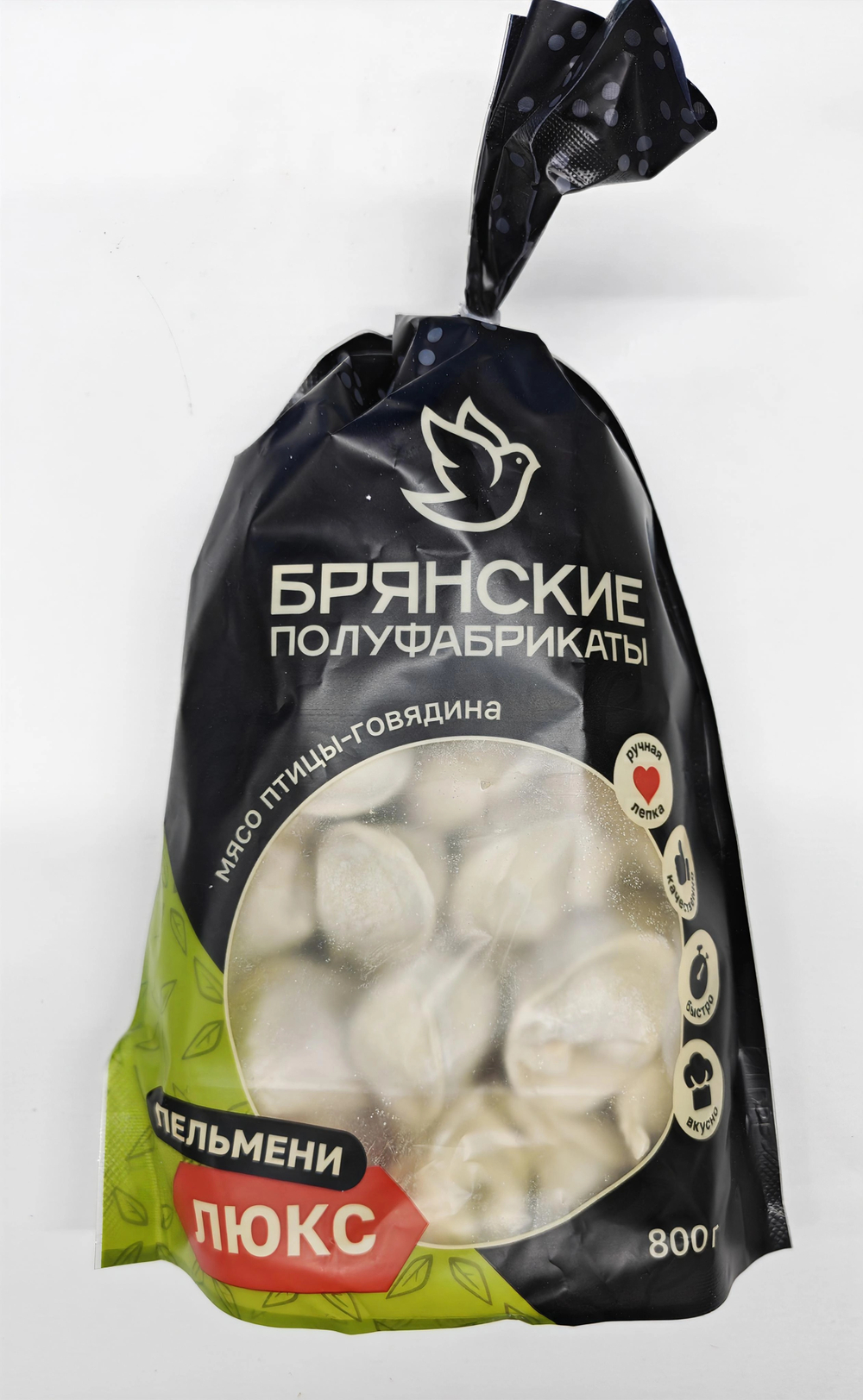 Пельмени "Люкс" 800гр, РУЧНАЯ ЛЕПКА ИП Сидоренко А.А.
