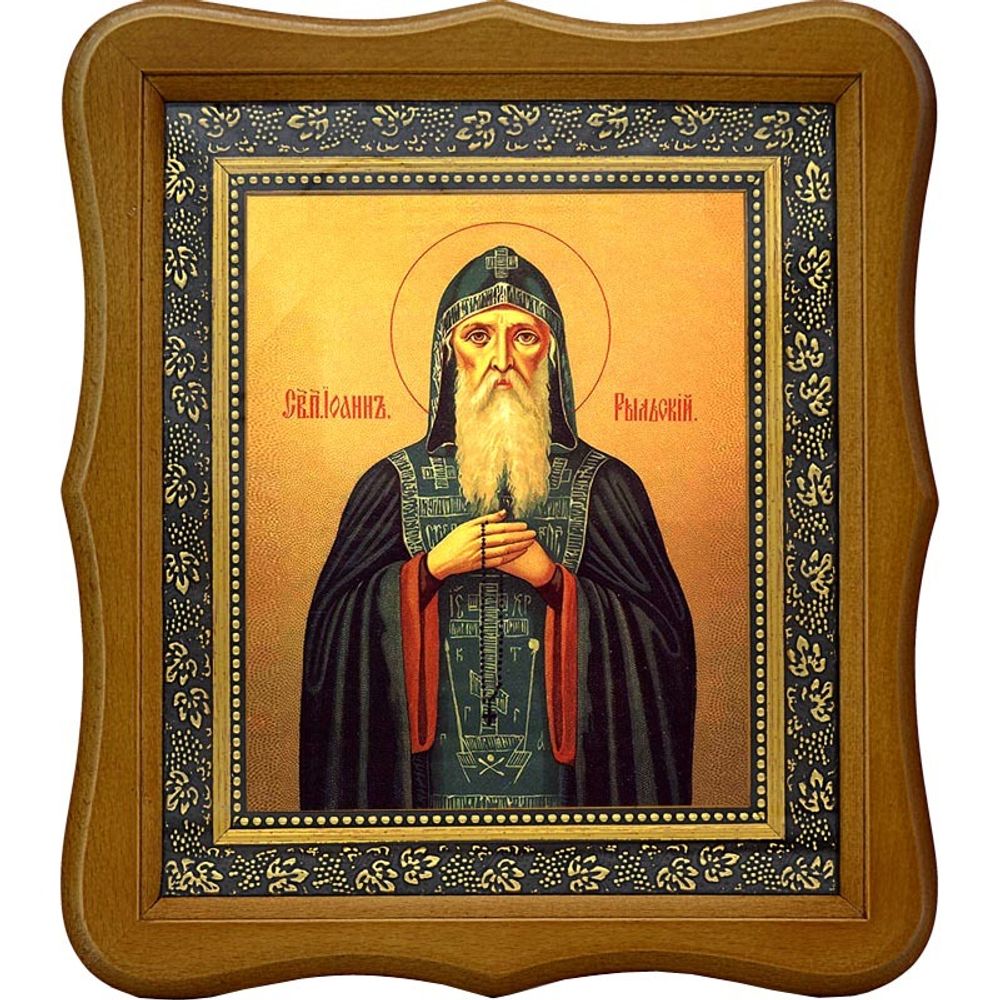 Иоанн Рыльский преподобный. Икона на холсте.