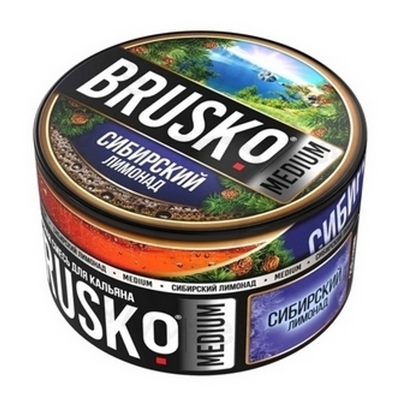 Бестабачная смесь для кальяна BRUSKO, 250 г, Сибирский лимонад, Medium (M)