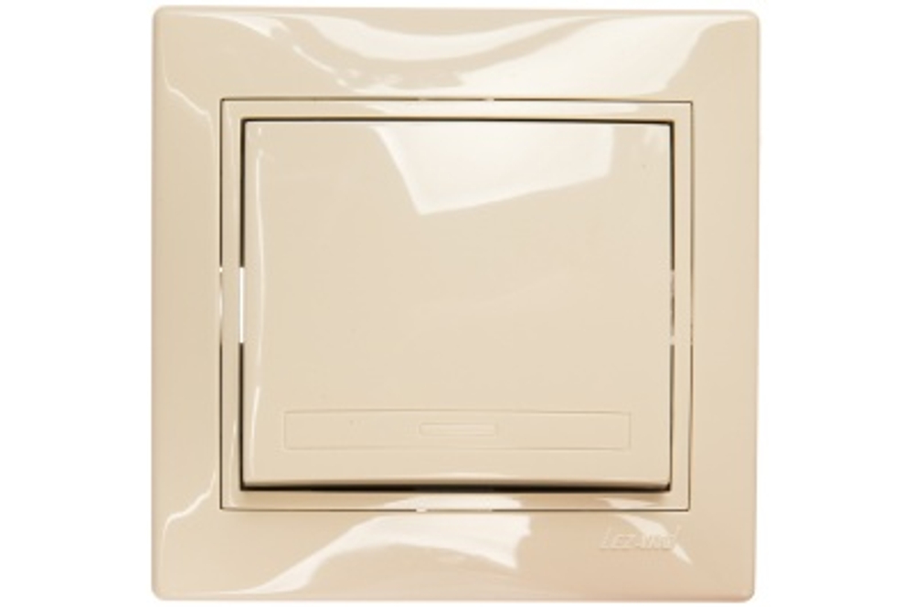 Выключатель 1-кл крем LEZARD Мира со вставкой