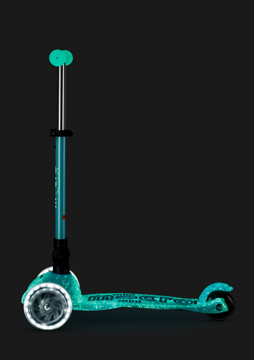 Самокат Mini Micro Deluxe Orion LED складной, голубой