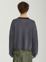 Мужской Свитер Two Tone Rib Knit