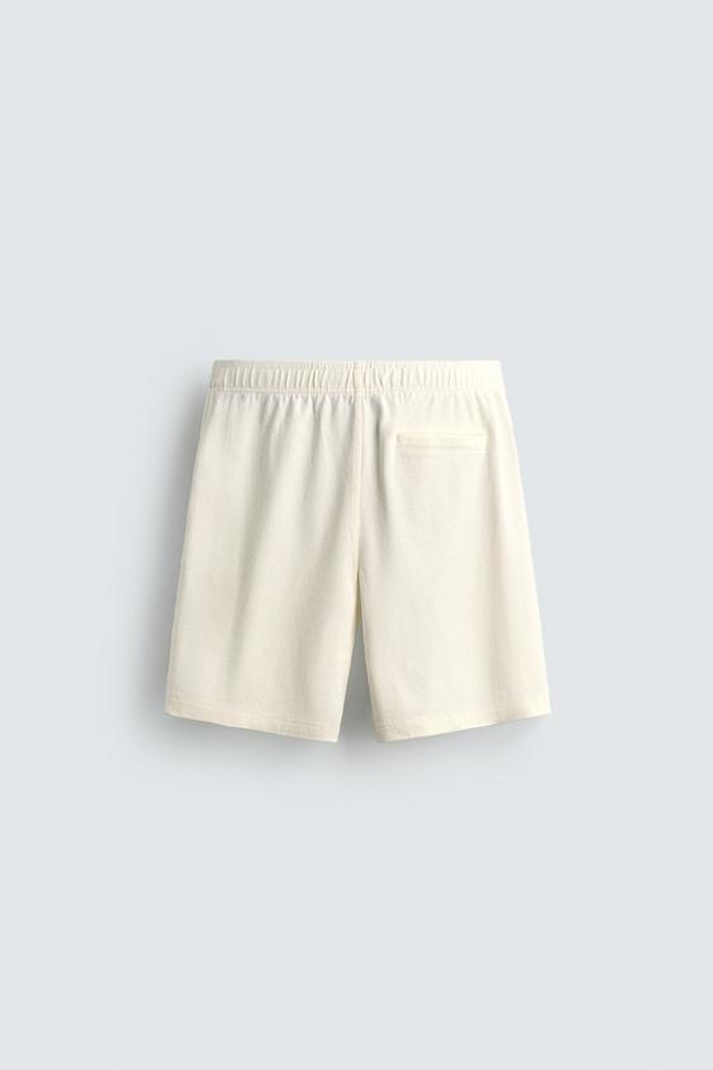ZARA ШОРТЫ-ДЖОГГЕРЫ REGULAR FIT, ЖЕЛТОВАТО-БЕЛЫЙ