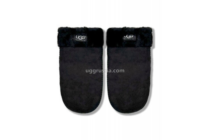 UGG Варежки Замшевые Женские Черные