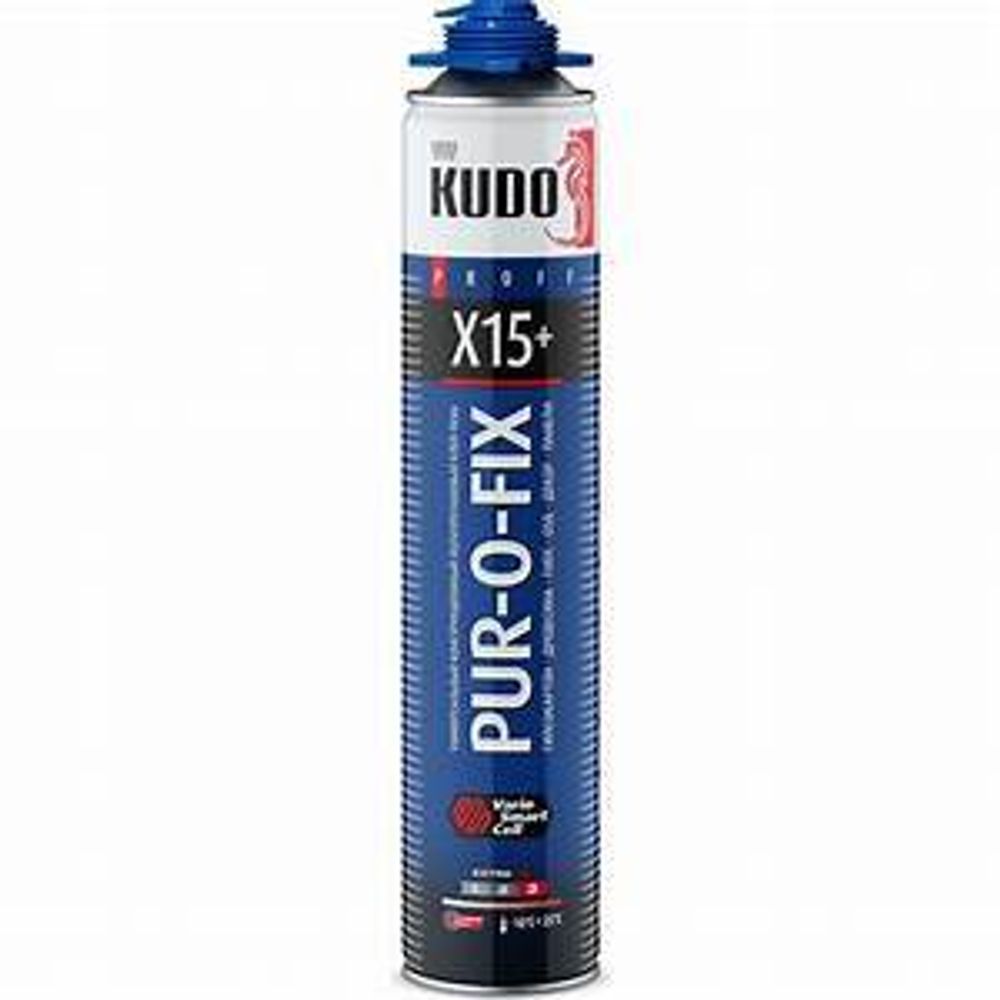 Клей-Пена монтажная&quot;PUR-O-FIX X15+ EXTRA FIX&quot; 1000 МЛ/900 Г &quot;KUDO&quot;