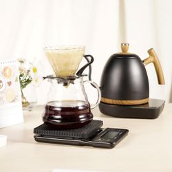 Чайник электрический для пуровера 800 мл черный вставки под цвет дерева P.L. Barbossa