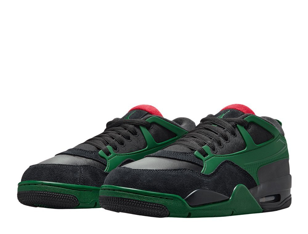 Баскетбольные кроссовки Air Jordan 4 RM Black/Gorge Green-University Red