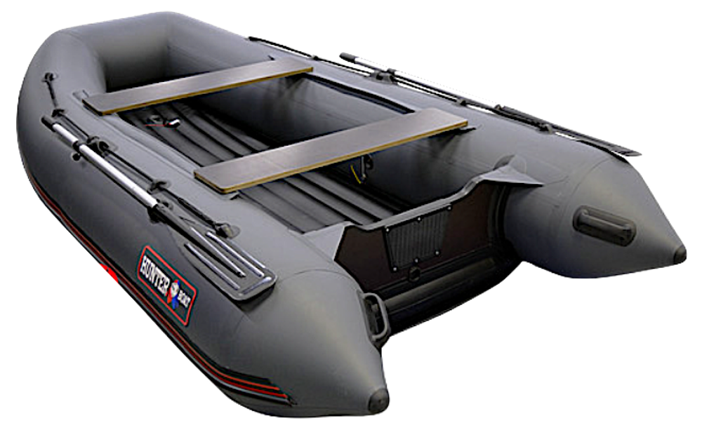 Лодка ПВХ Hunterboat Хантер Классика НД 330А Серая