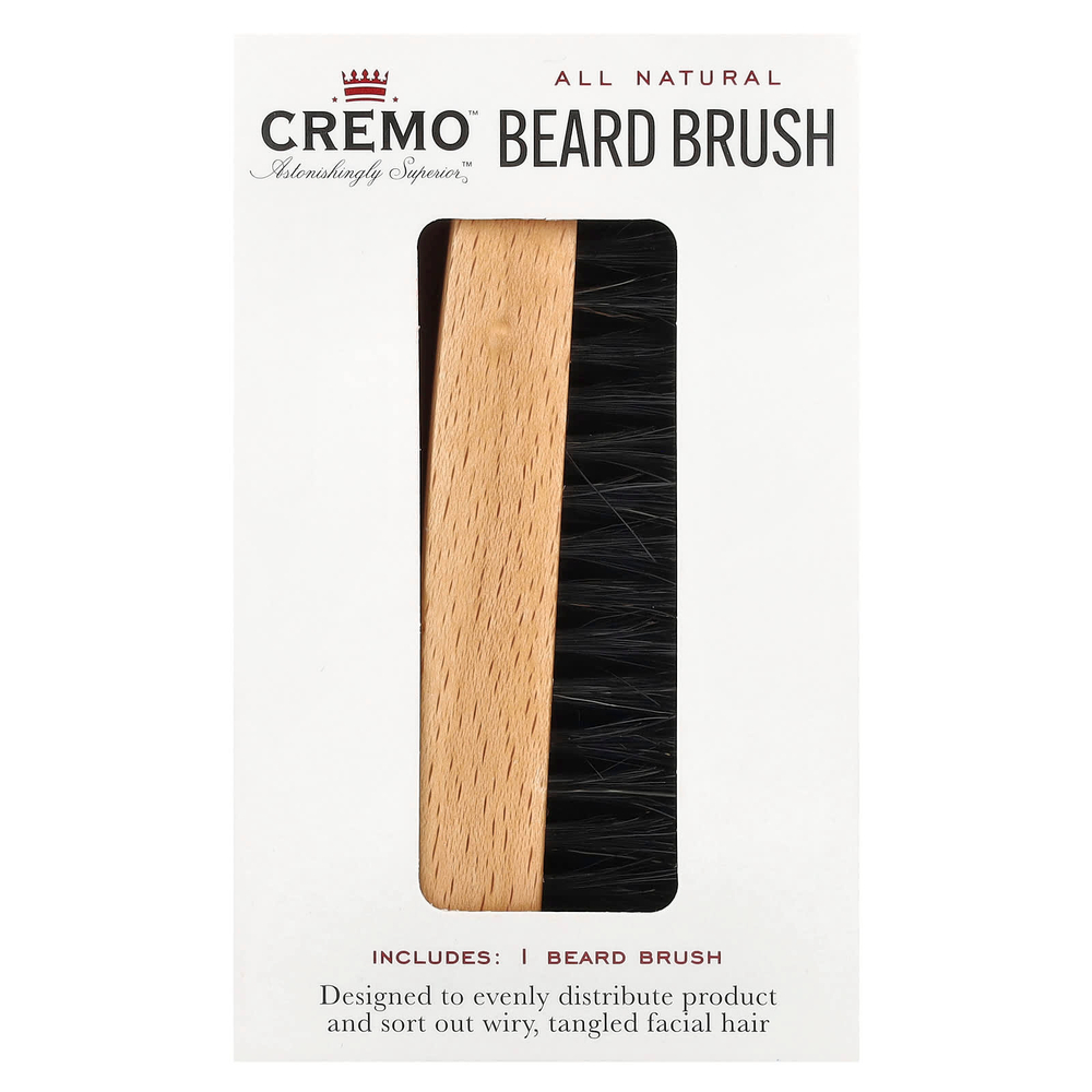 Cremo, Натуральная щетка для бороды, 1 шт.