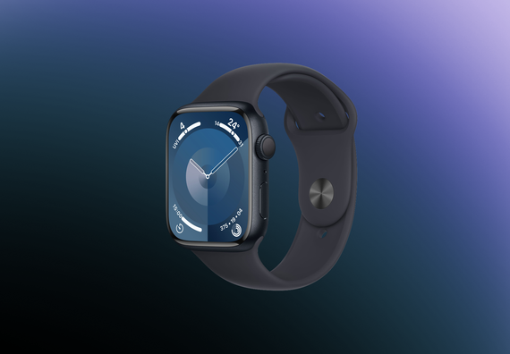 Часы Apple Watch Series 9 GPS 45mm Aluminum Case with Sport Band (Темная ночь) M/L