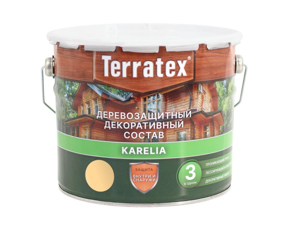 Антисептик Деревозащ. декор. состав Калужница Terratex 3л/2.25кг