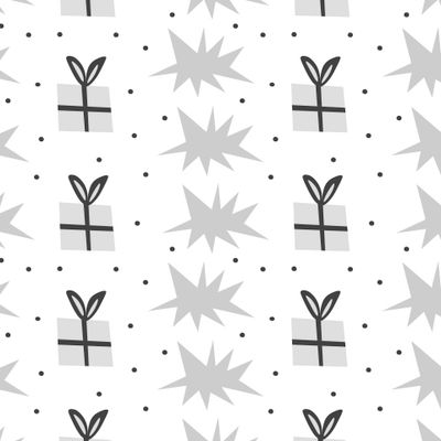 Бесшовный принт c подарки с хлопушками
