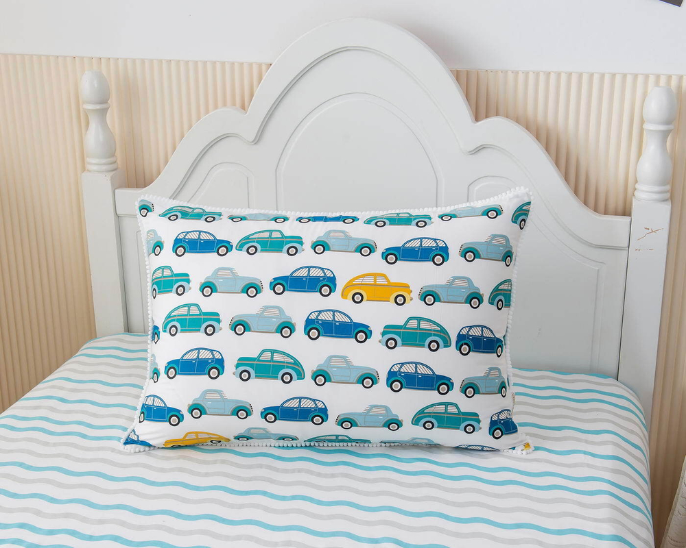 Детское постельное белье 1.5 спальное Sofi De MarkO Авто Чайка белое