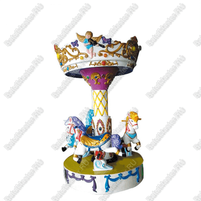 Электрическая Аттракцион карусель «Три лошадки», 1,35×1,35×2,4