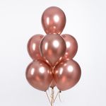 Шар (12''/30 см), Ретро, Розовый, хром, 50 шт.