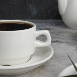 Чайная пара 130 мл белая d 6,9 см h5,2 см фарфор Stackable P.L. Proff Cuisine [4]