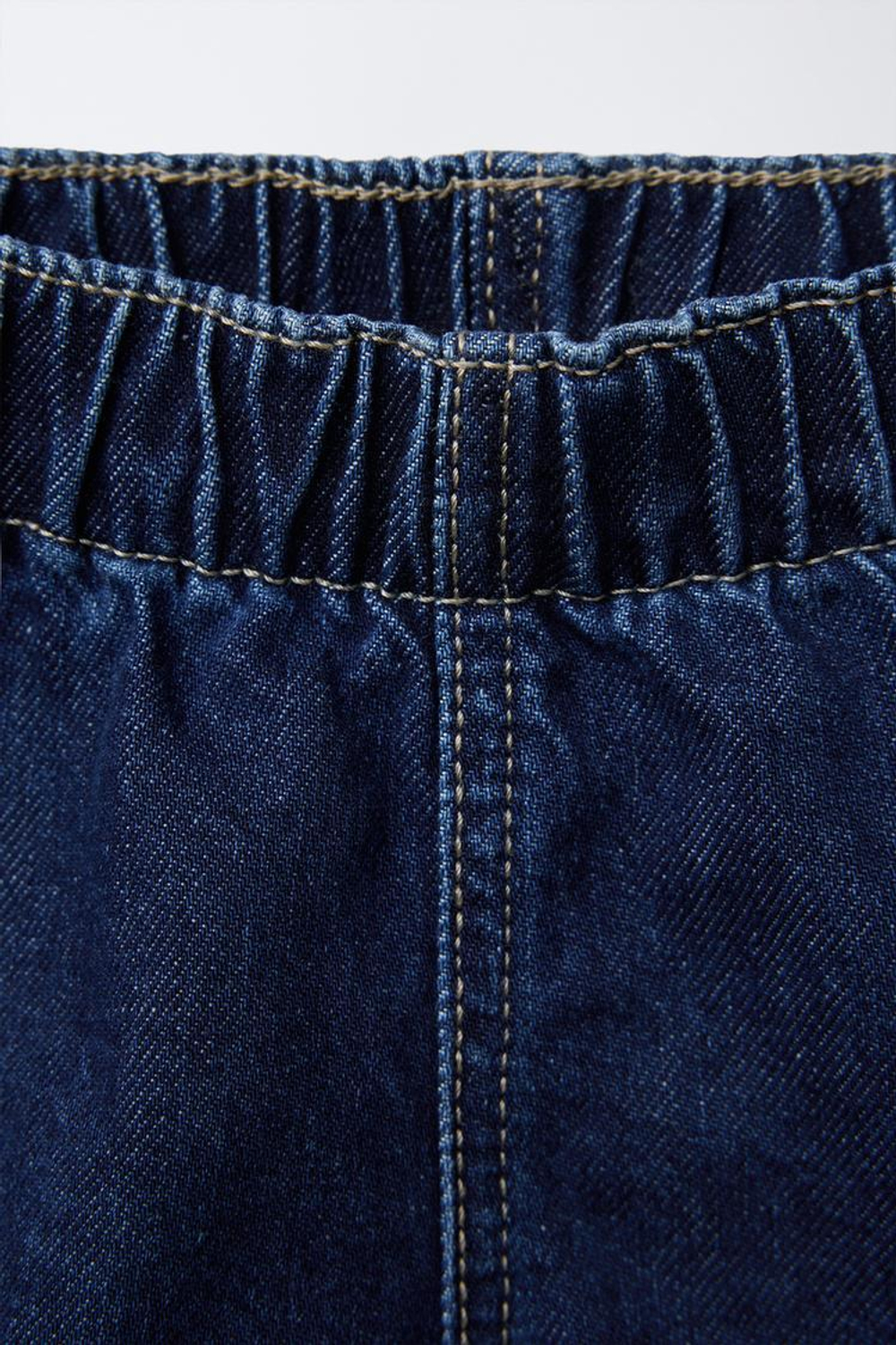 ZARA ДЖИНСОВЫЕ ШОРТЫ С БАНТАМИ, СИНИЙ